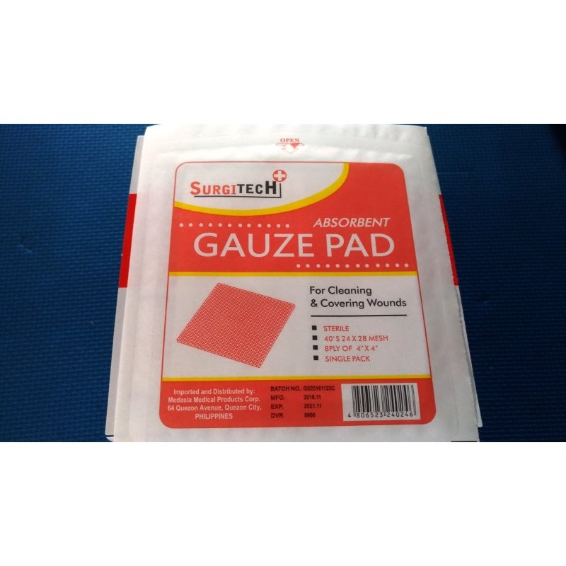 SURGITECH Sterile Gauze Pad 4x4 (10 single packs) Shopee Philippines