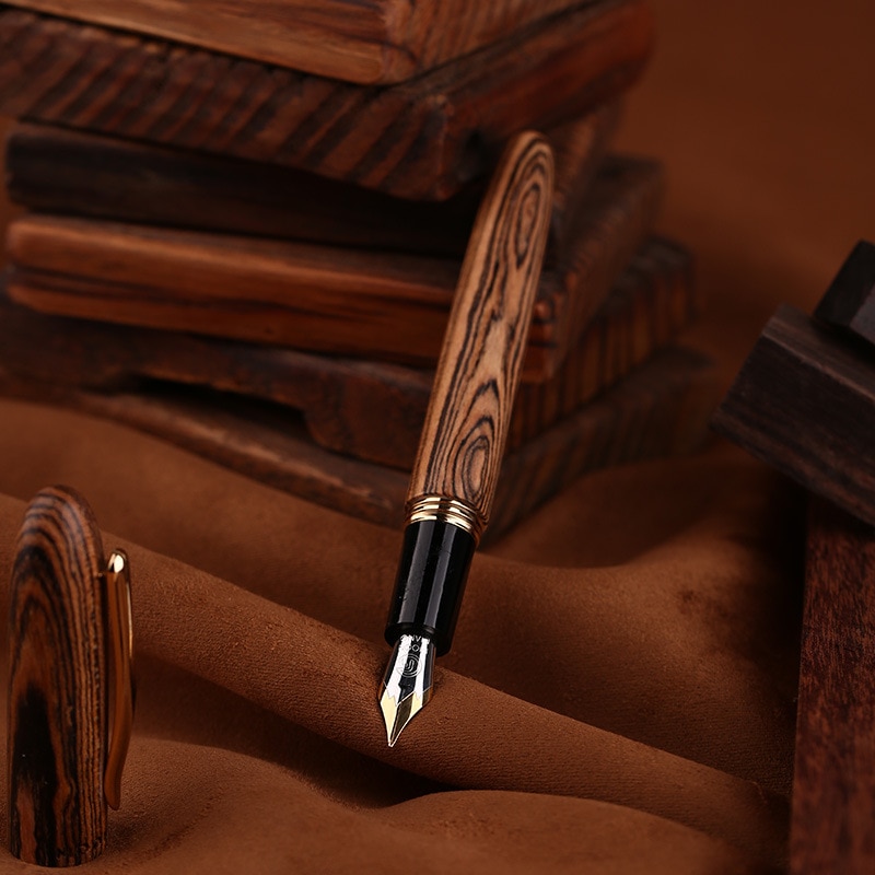 Moonman M6 Handmade Natural Wood Fountain Pen Iridium Fine 0.5mm Gift Office Pen