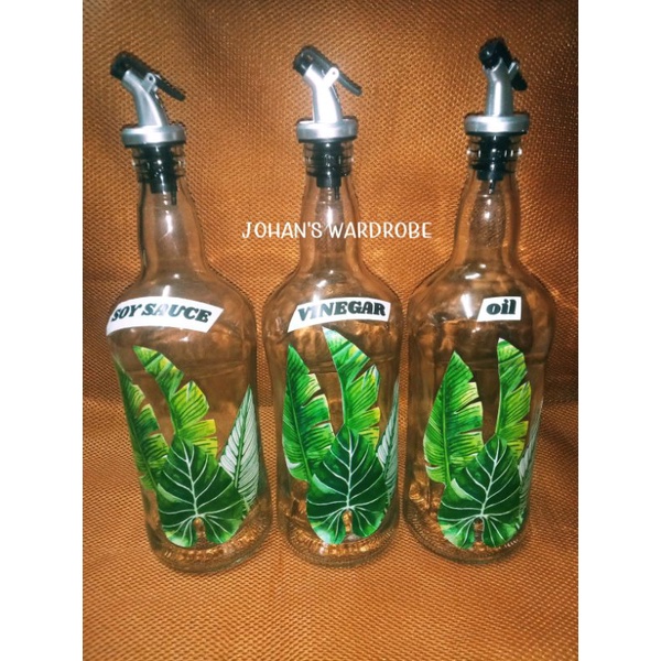3pcs 1L CONDIMENTS BOTTLE SOY SAUCE, VINEGAR, OIL Shopee Philippines
