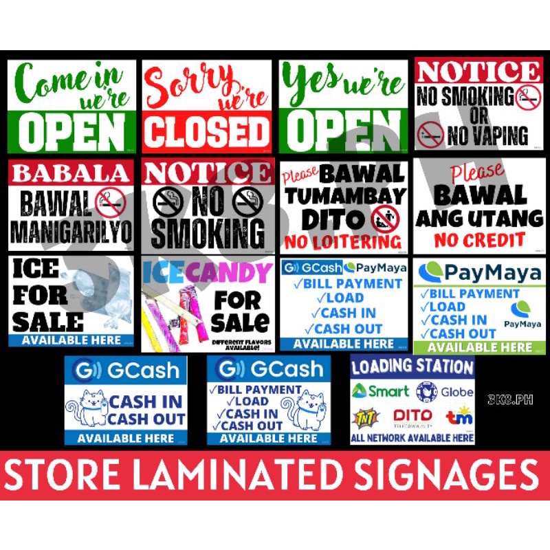 250 Microns | SARI SARI STORE Quality Laminated Signages | Ice And Ice ...