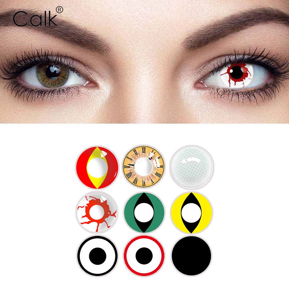 Calk 1 Pair Cosplay Contact Lenses Color Big Eye Lens Halloween Makeup  Variety Cartoon Character Cosmetic | Shopee Philippines