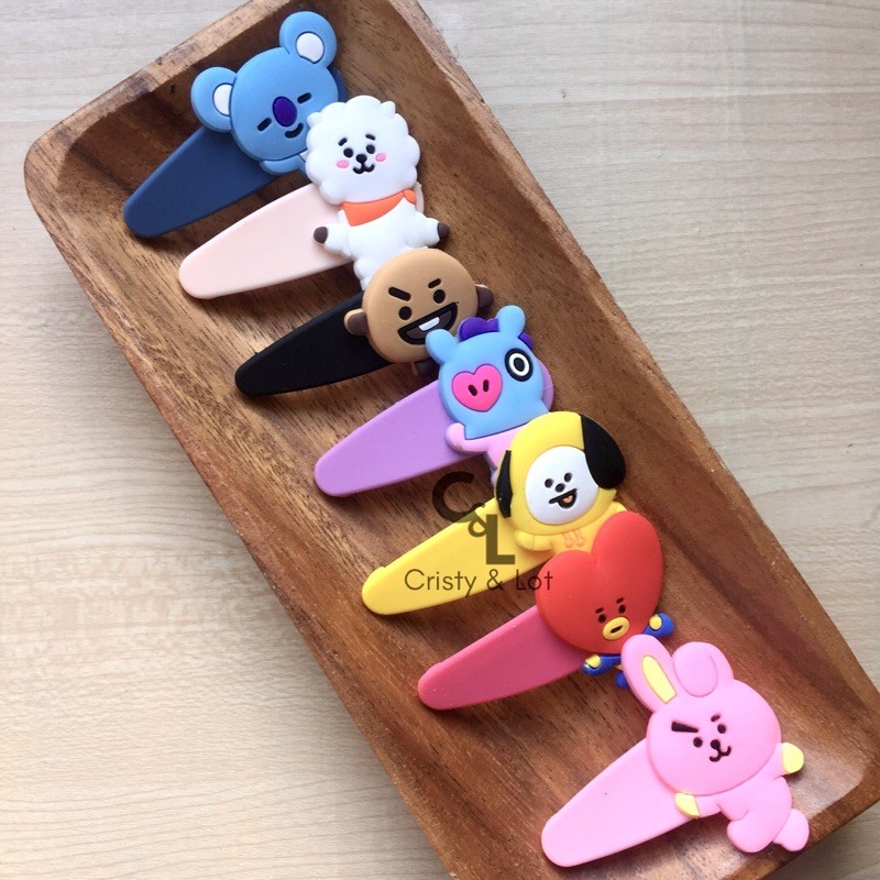 BTS BT21 Korean Hair Clip (PER PIECE) Shopee Philippines