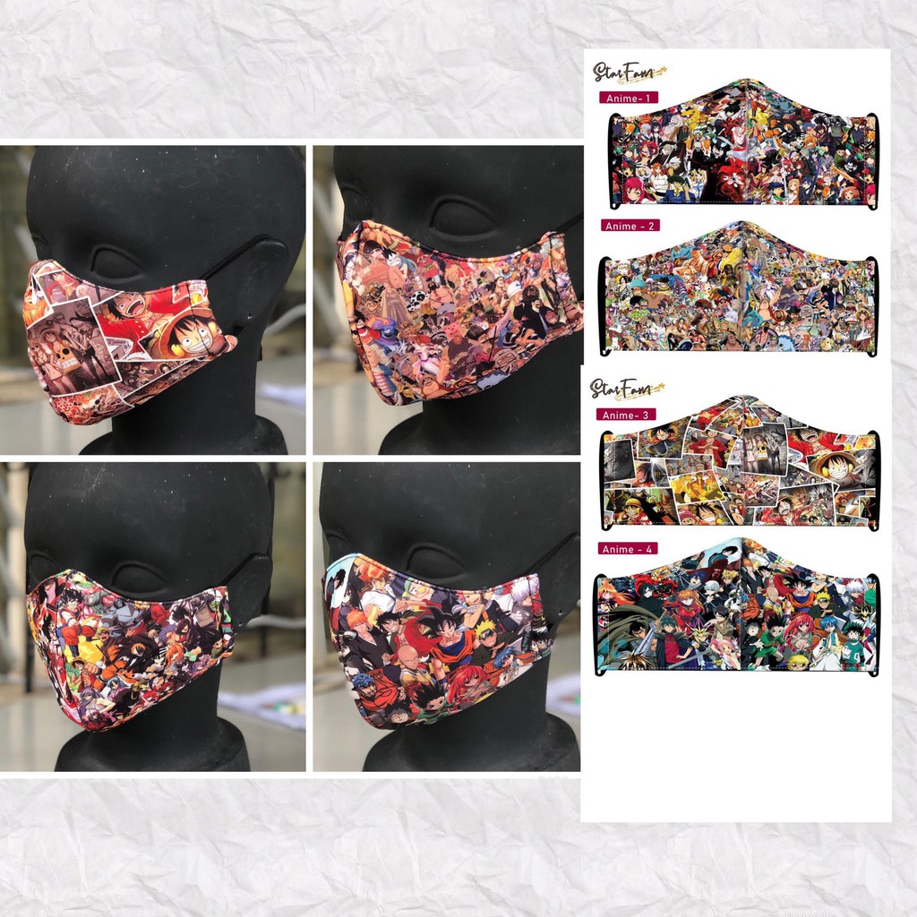 Anime Face Mask Washable For Adult Shopee Philippines