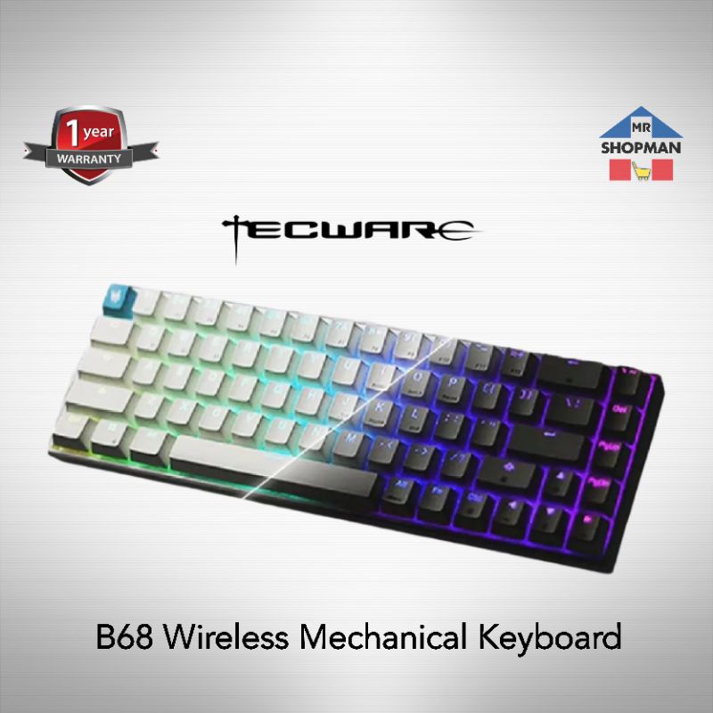 Tecware B68 Bluetooth Wireless RGB Mechanical Keyboard | Shopee Philippines