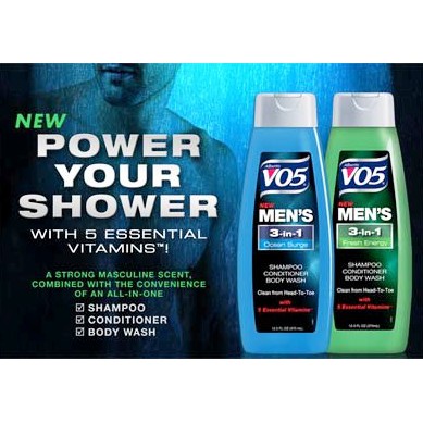 Alberto Vo5 Mens 3 In 1 Shampoo Conditioner Body Wash Shopee