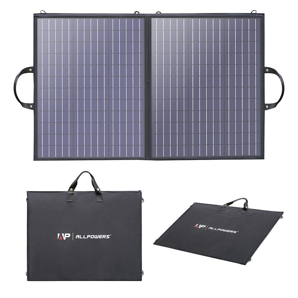 Allpowers 100w foldable solar panel 18V Polycrystalline ...