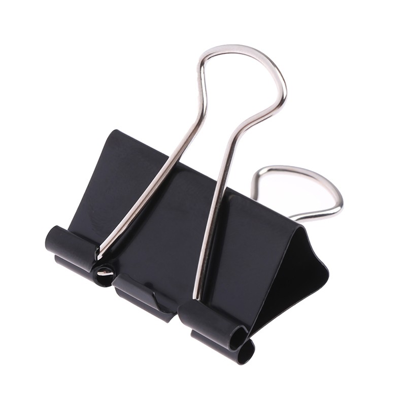 10 pcs Black Metal Binder Clips Notes Letter Paper Clip Binding Securing clipBCD
