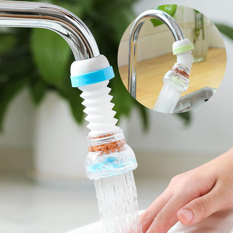 EVX 1pcs Water saving filter household retractable and rotatable splash