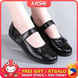 Shuta kids Shoes black shoes school shoes for girls flat rubber shoes #525