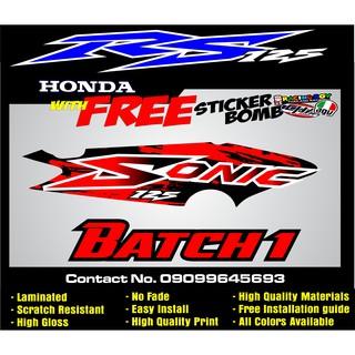 Honda RS125 carb Road Sport Full Set sticker decals Batch 1 | Shopee ...