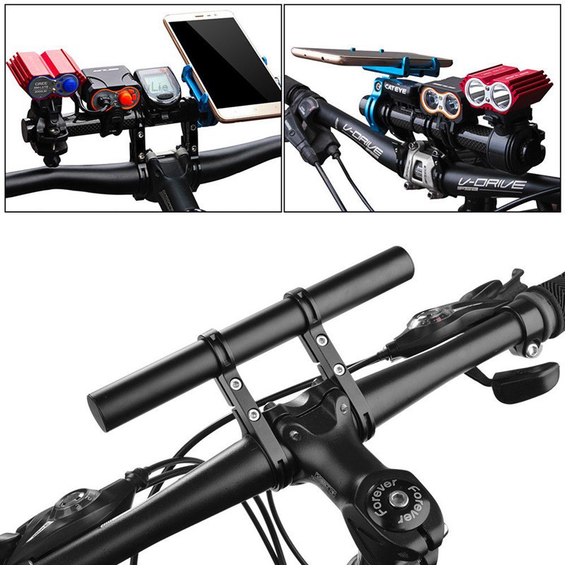 US Bike Bicycle HandleBar Lamp Bracket Holder Extension Extender Mount Anti-Slip