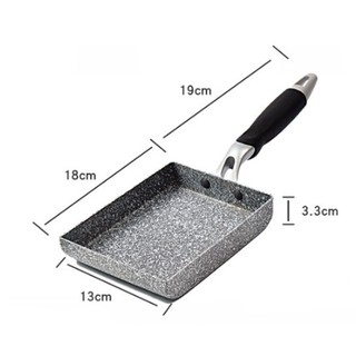 Christmas gifts Japanese Maifanite Stone Non-stick Pan Breakfast Frying Pan  Tamagoyaki Rolled #6