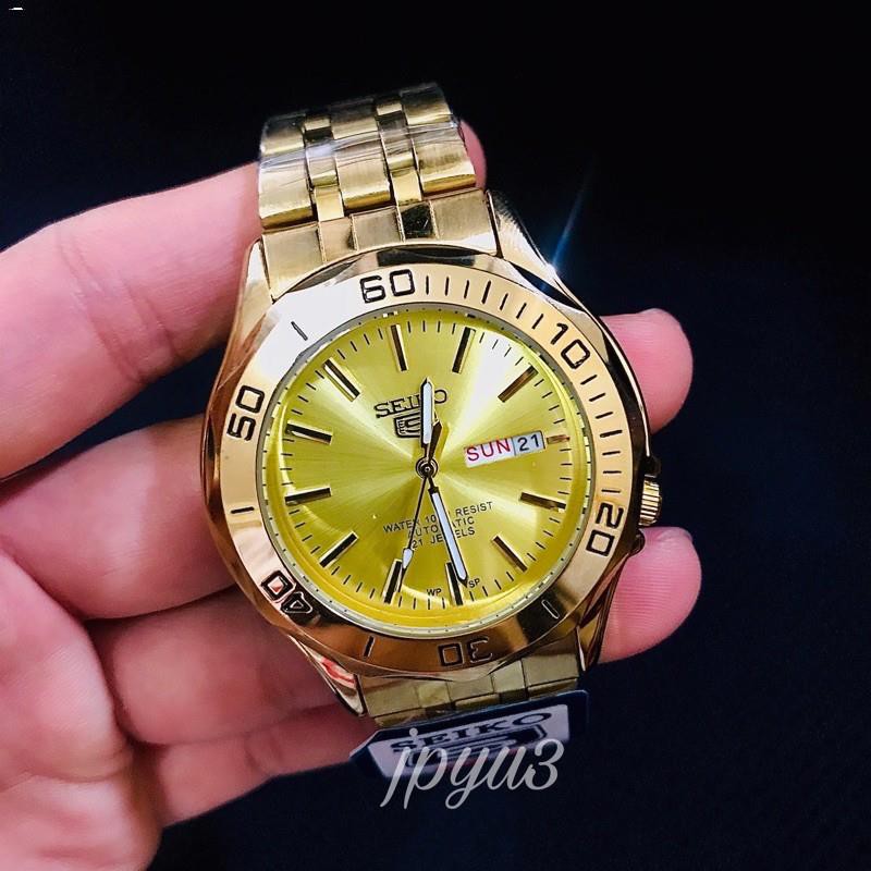 fossil watch❂❖SEIKO 5 OEM DAY DATE AUTOMATIC hand movement Water Resist  MENS Gold watch | Shopee Philippines