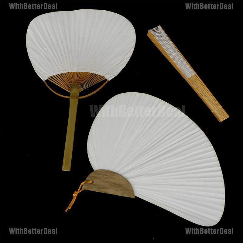 white folding fan