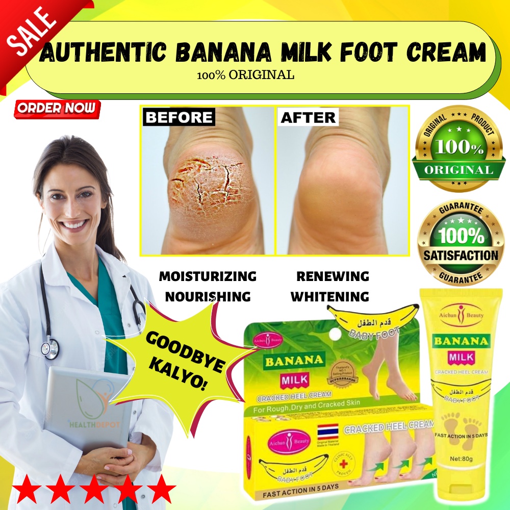 Banana Milk Cracked Heels Cream For Callus and Smelly feet Hydrating