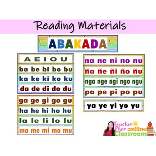 ABAKADA READING CHARTS Classroom design abakada for kids(teacher pher ...