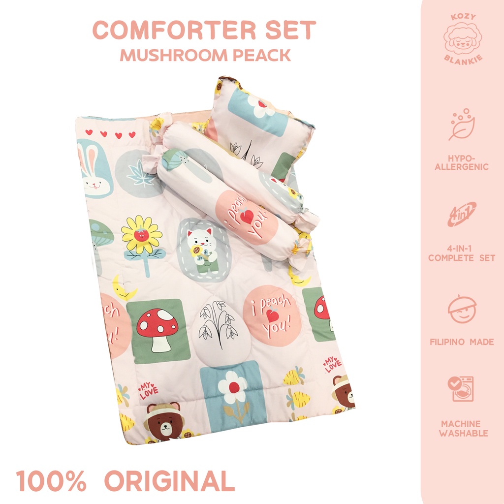 Kozy Blankie Mushroom Peak Baby Comforter Set Shopee Philippines