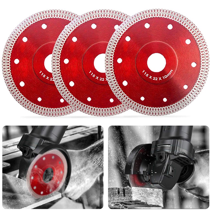 3 PACK Diamond Saw Blade 4.5 Inch Saw Tile Tools Blades Cutting Disc Wheel for Porcelain Tiles Granite Marble Ceramics