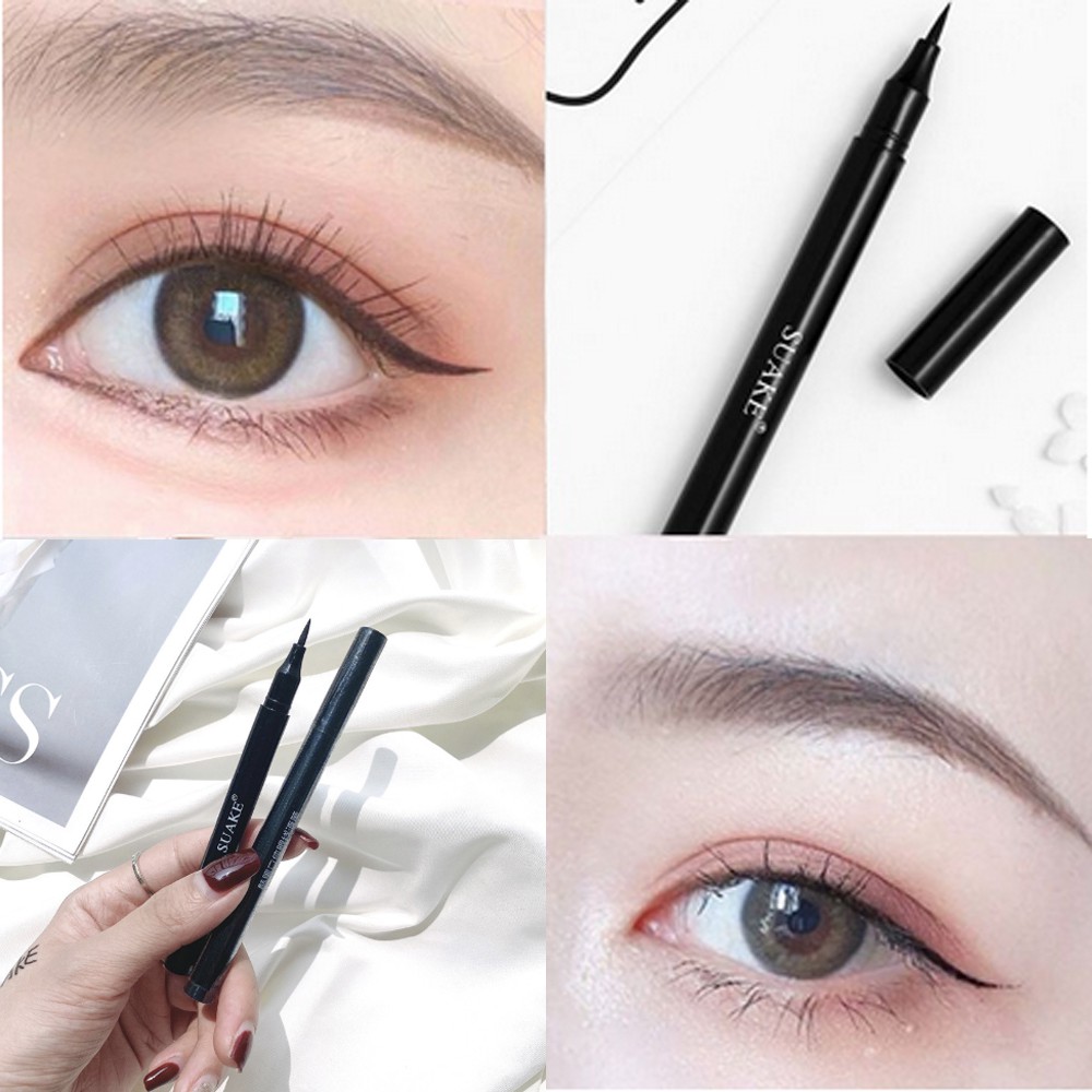 Suake Liquid Eyeliner Genuine Black, Super Waterproof And Long-lasting 