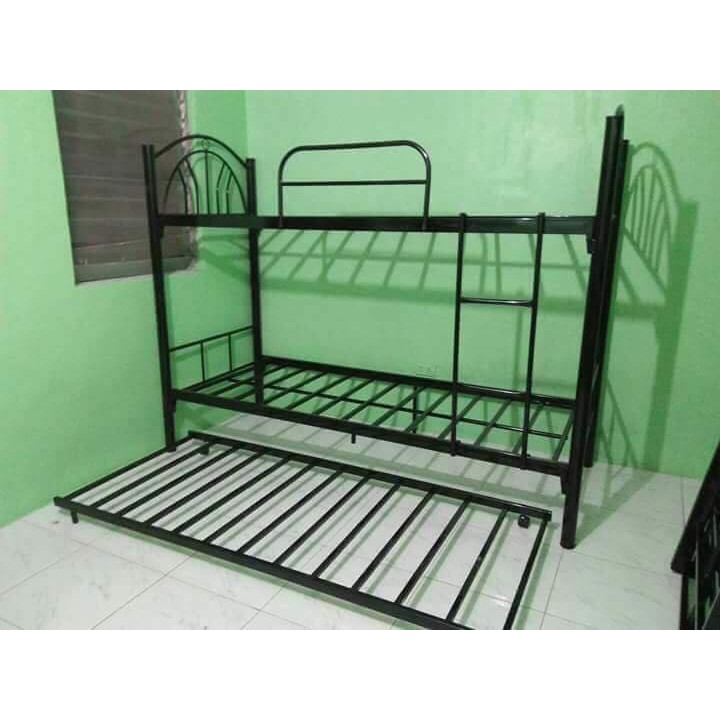 Double Deck Pull Out Frame Bed, Double Bed Frame With Pull Out Bed