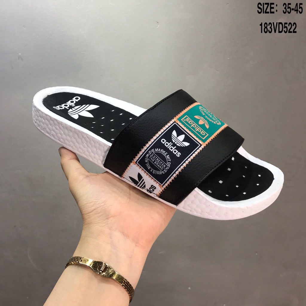 adilette boost slides black