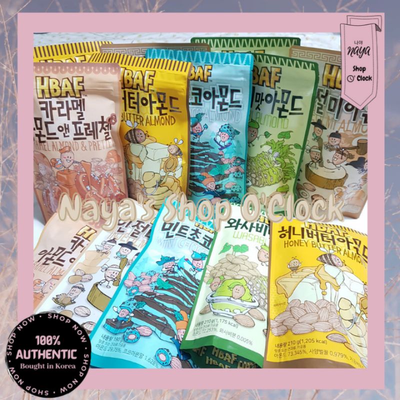 HBAF Honey Butter Almond / Wasabi Almond / Caramel Almond & Pretzel