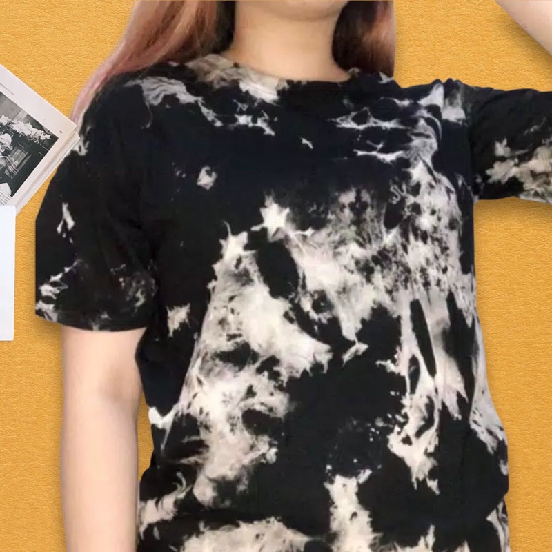how to tie dye white shirt black