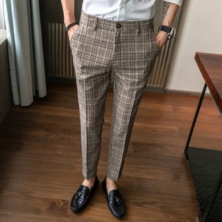 mens plaid ankle pants