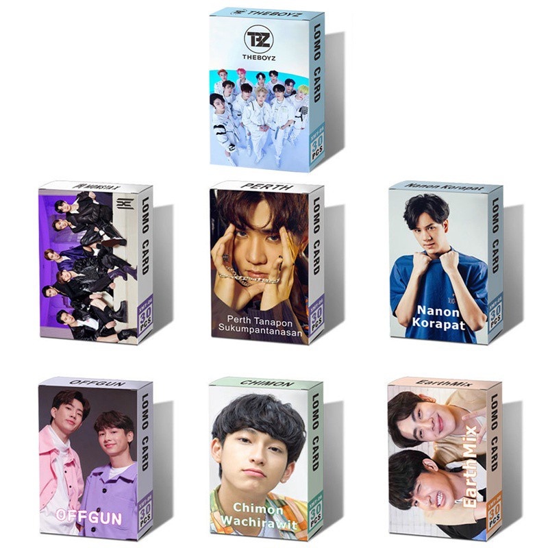 JS PERTH OFFGUN Chimon-Wachirawit Nanon-Korapat EarthMix MONSTAX THEBOYZ Photocard Lomo Card 30pcs/box #9