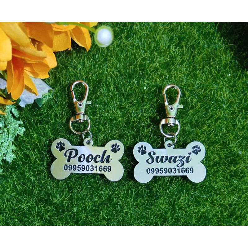 Personalized Stainless Steel Name Engraved Pet Tags for Dog and Cat