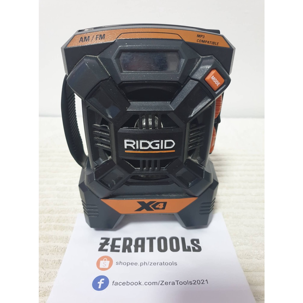 RIDGID X4 18Volt Cordless Mini Radio (Tool Only) (used) Shopee