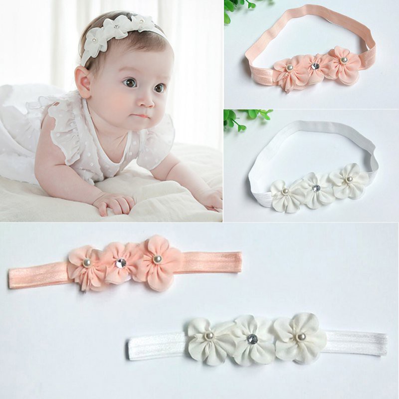 pink flower headband for baby