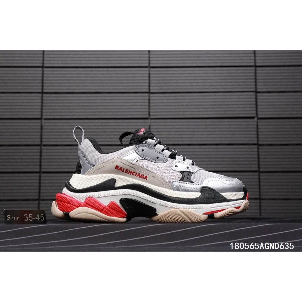 balenciaga silver triple s