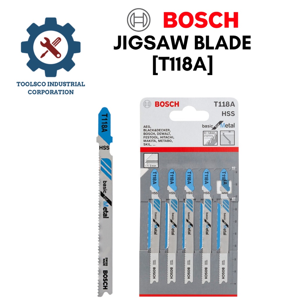 BOSCH JIGSAW BLADE [T118A/MA111C/TTB21081] SOLD PER PIECE Shopee