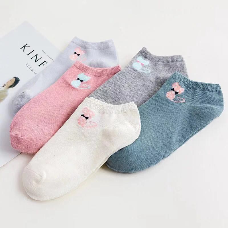 COD Korean Cute Cat Cotton Ankle Socks | Shopee Philippines