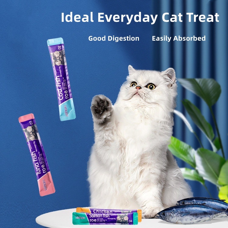 【Buy 10 FREE 5】 Cat Strip Cat Treats 16g/ Support Cat Wet Food Cat Kitten Adult Cat Pets Food Snacks
