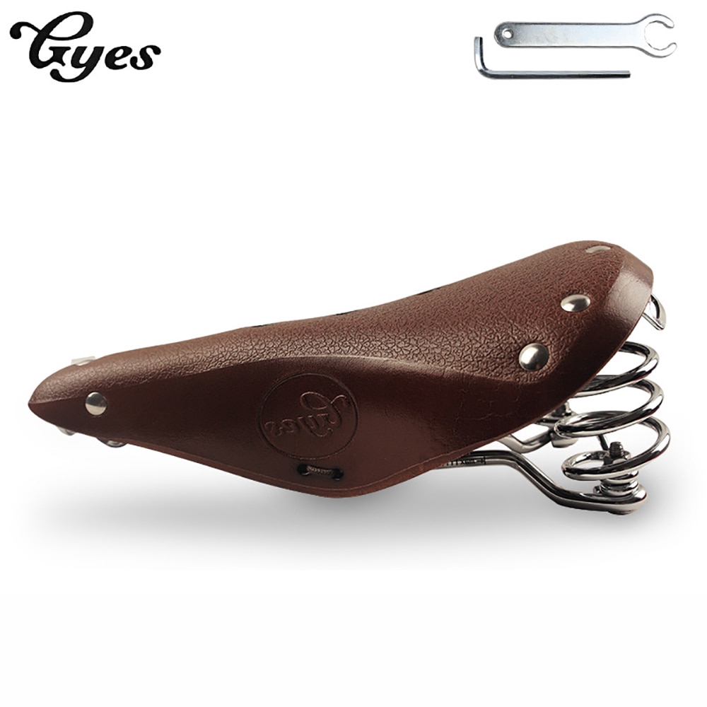 vintage leather bicycle saddle