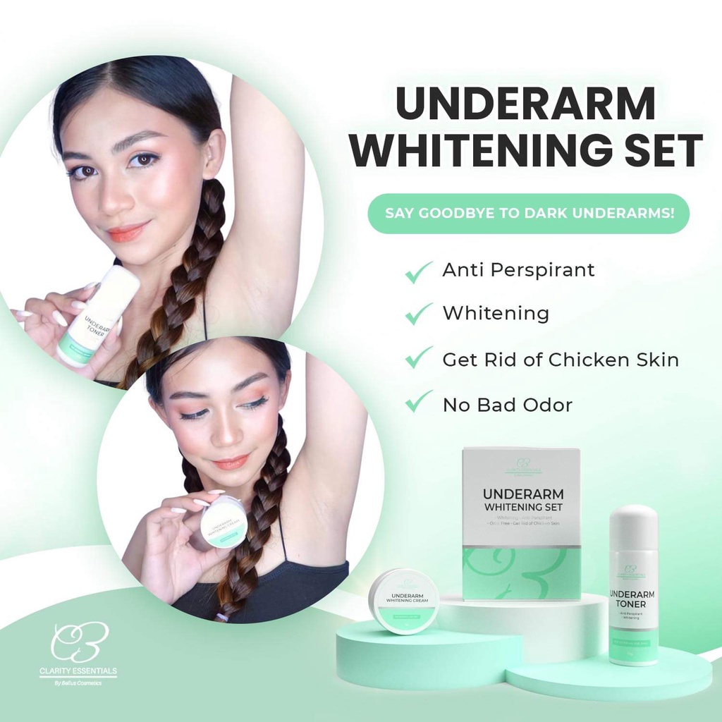Underarm Whitening Set Underarm Whitening Toner and Cream Clarity