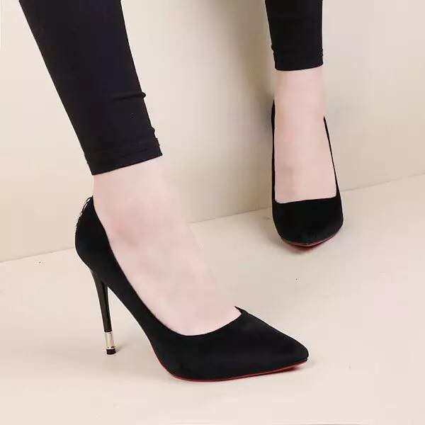 korean black heels