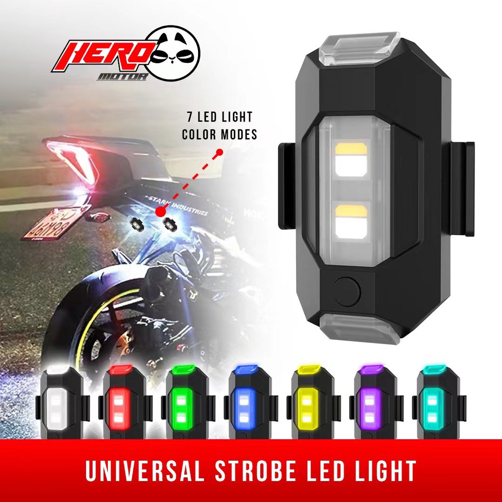 Drone Strobe Light Motorcycle Flashing Light 7 Colors Slow Fast Flashing Light Universal PLUG