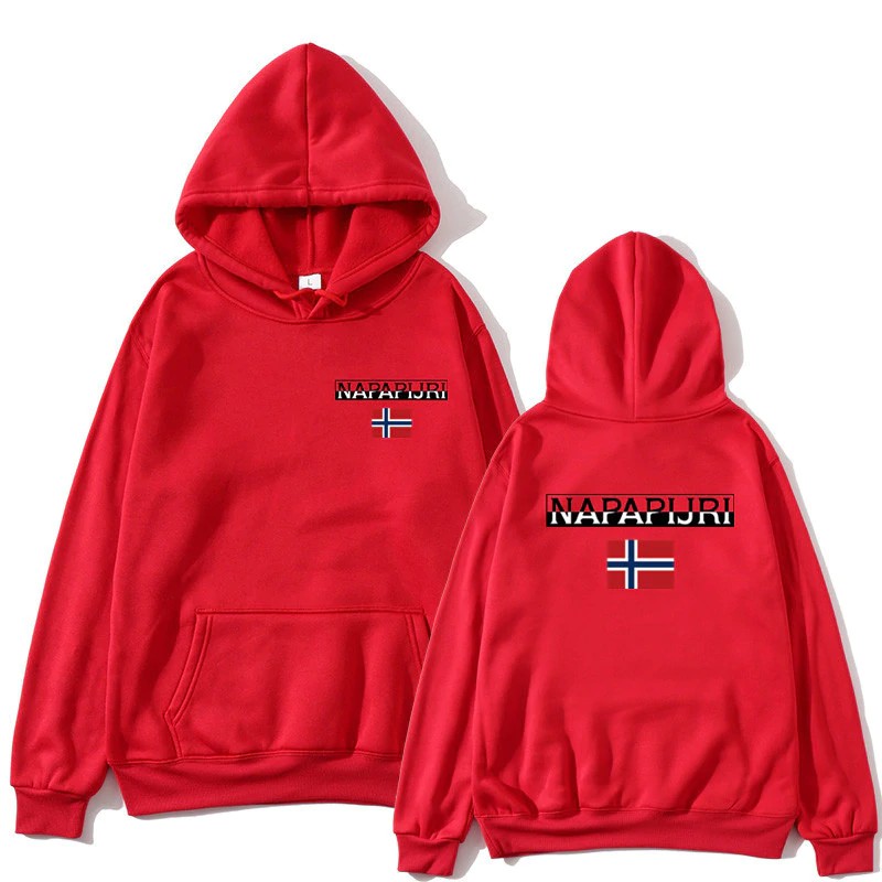 red no sleeve hoodie