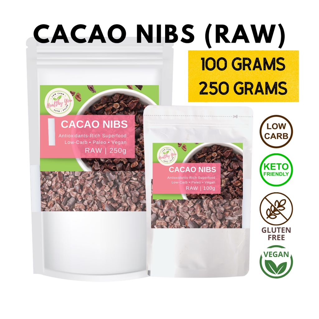 Cacao Nibs Raw / Roasted ( Keto / Low Carb / GlutenFree / Paleo