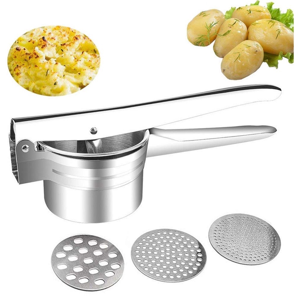 Professional Kitchen Tools Stainless Steel Mash Potato Masher Ricer Food Fruit Press Garlic Grinder