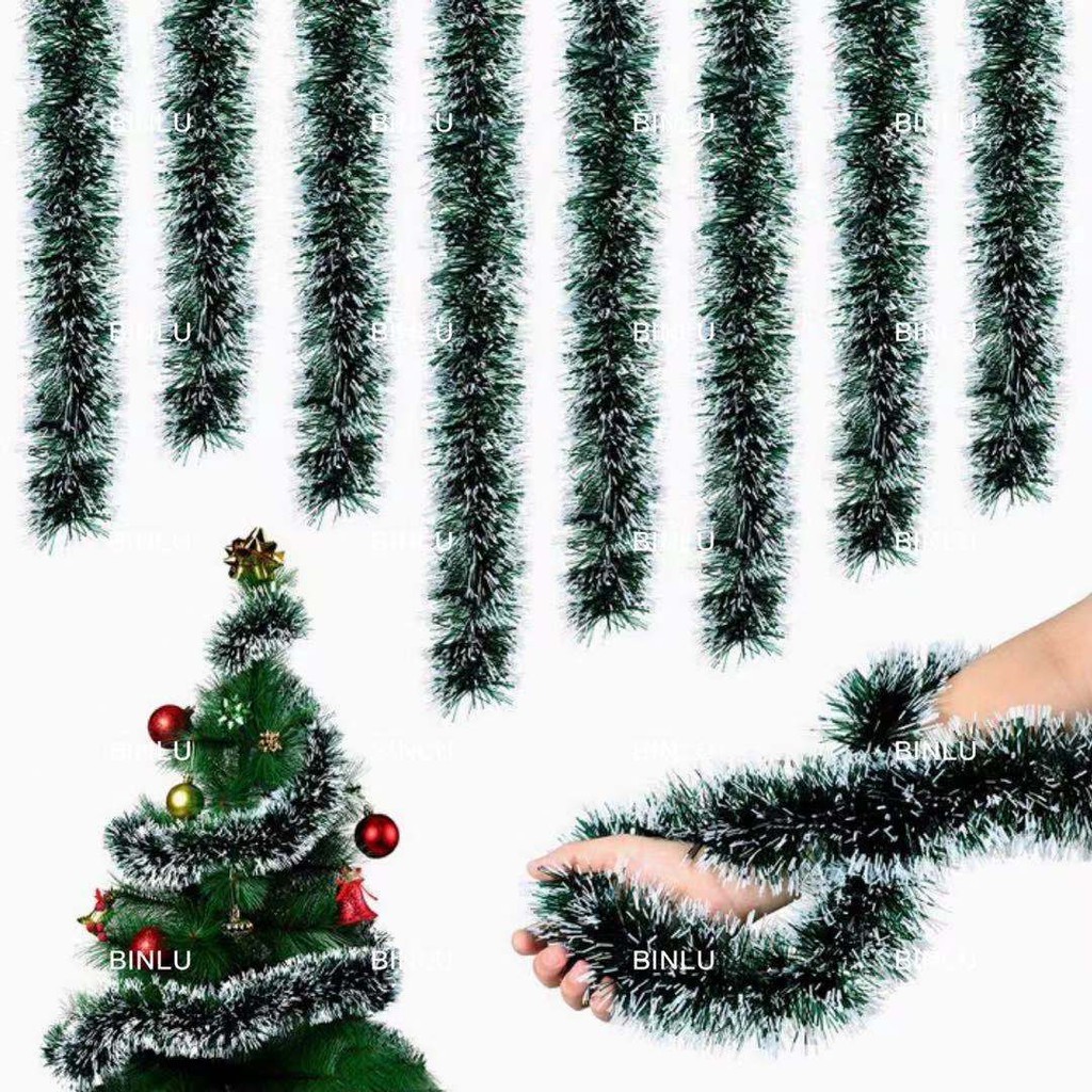 1.6m green/snow design christmas garland/decor/ribbon/prop,christmas tree/party DIY,PVC,BINLU