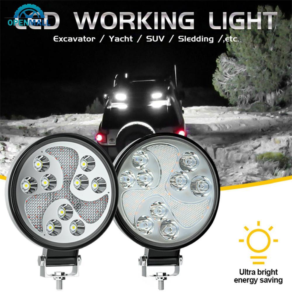 OPENMALL 1Pc 4inch LED Headlight Work Light Spotlight LED IP67 8000LM