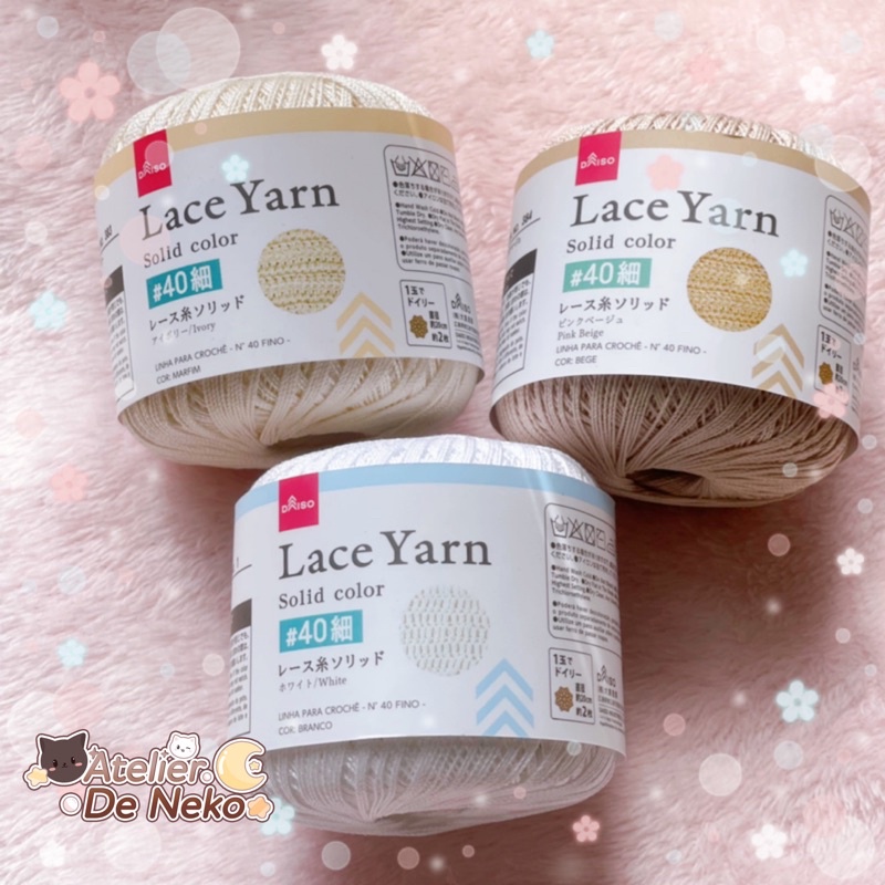 Size 40 Daiso Lace Yarn Thread for tatting & crochet Shopee Philippines