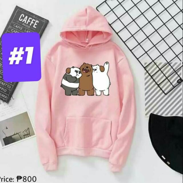 We Bare Bears Hoodie Jacket Unisex #Cod #Cotton Shopee Philippines ...