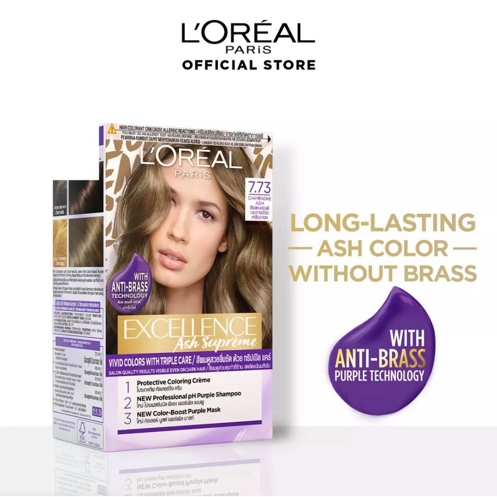 Best Seller Loreal excellence Hair Color Champagne Ash # | Shopee  Philippines