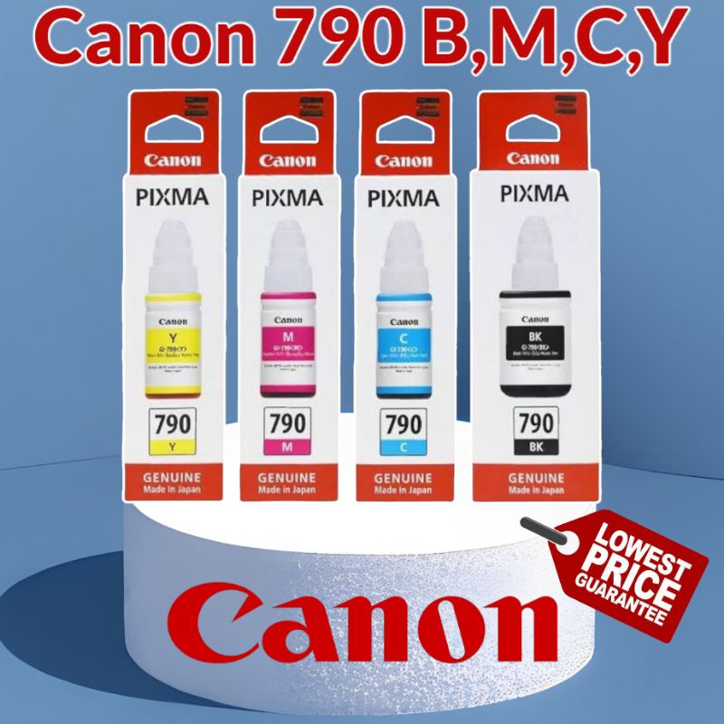 Canon GI 790 B/C/Y/M Ink Bottles Compatible with Pixma G1000 G1010