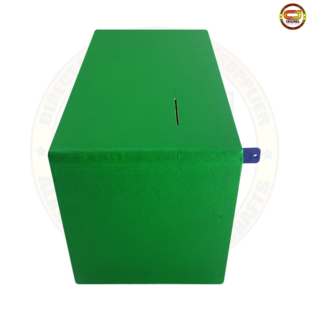 money cashier drawer money bank with lock RECTANGULAR GREEN COLOR ALKANSYA VAULT AFFORDABLE PRICE C